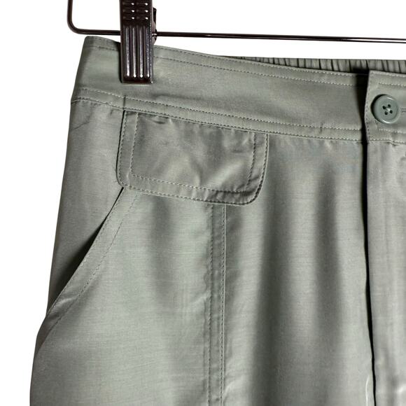 Equipment Mathys Sage Green Modal Silk Blend Cropped Pants Size 0 - Picture 9 of 11